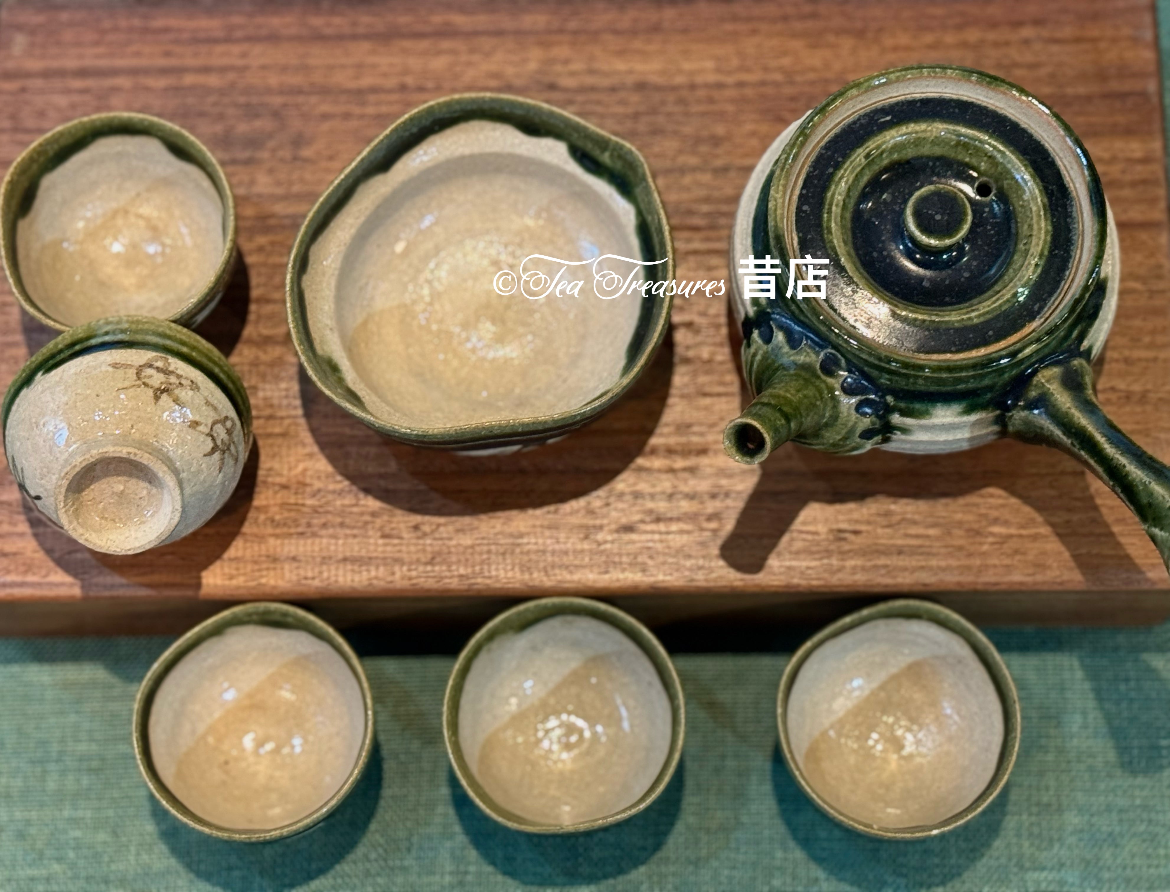 「織部燒」煎茶器組合