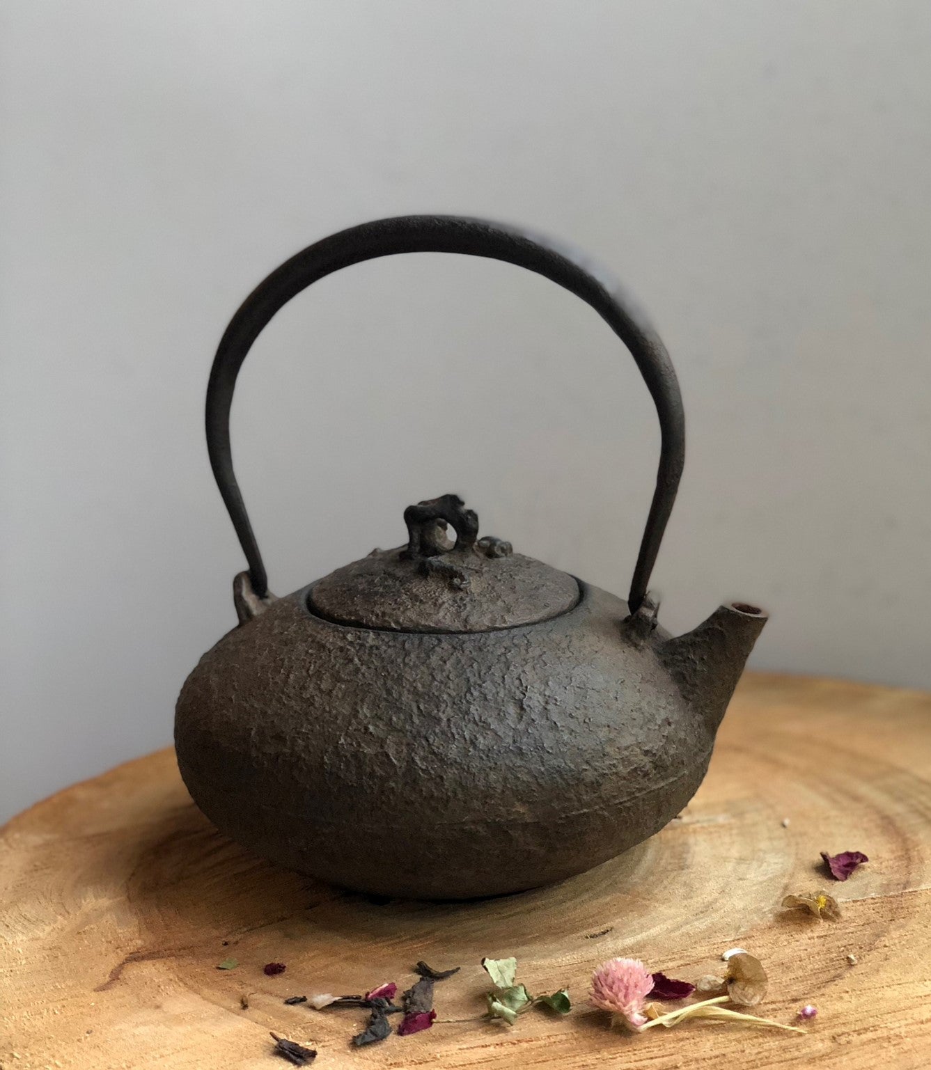 14 - Rain Dragon Knob Hinomaru-shaped Small Kettle by Unshikidou 雲色堂雨龍鈕平丸型小壶