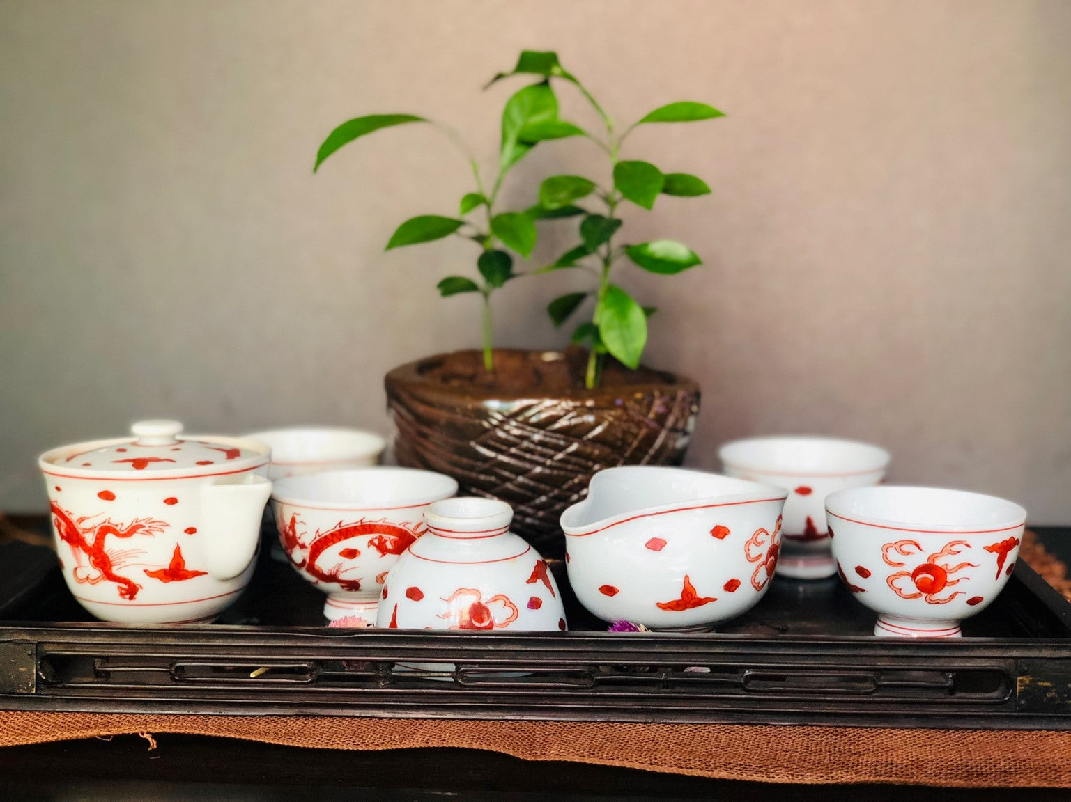 Set-5 清水燒紅龍茶套裝